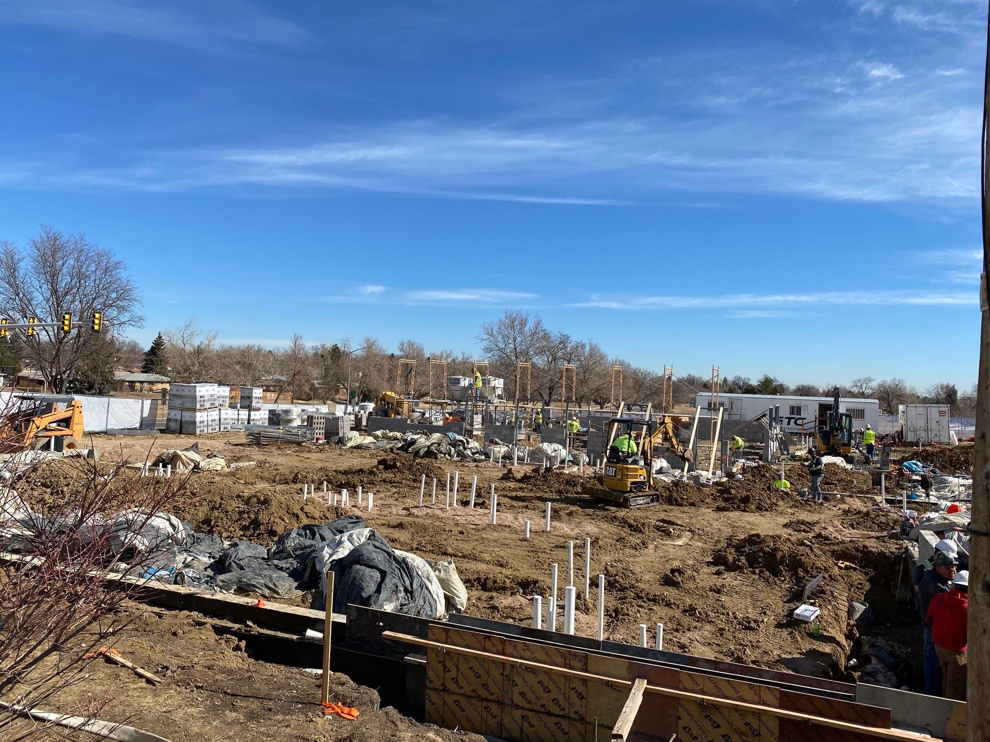 Photo of the construction site of Station 61 